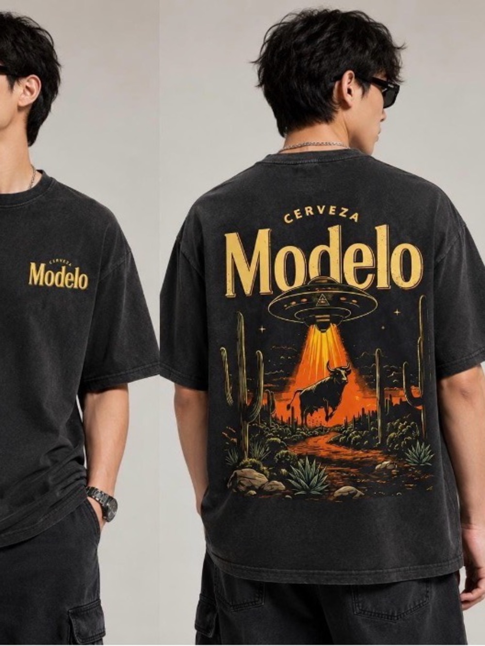 Alien Beer T-Shirt, Funny UFO Abduction Tee, Desert Cowboy Beer Comfort Color